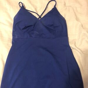 Royal blue mini dress